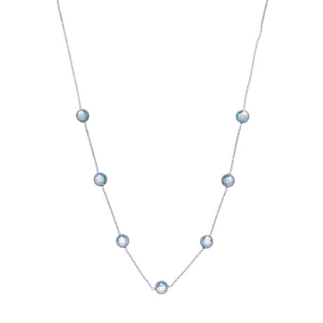 Gargantilla de Plata 925 con Topacio celeste Gargantilla de Plata 925 con Topacio celeste