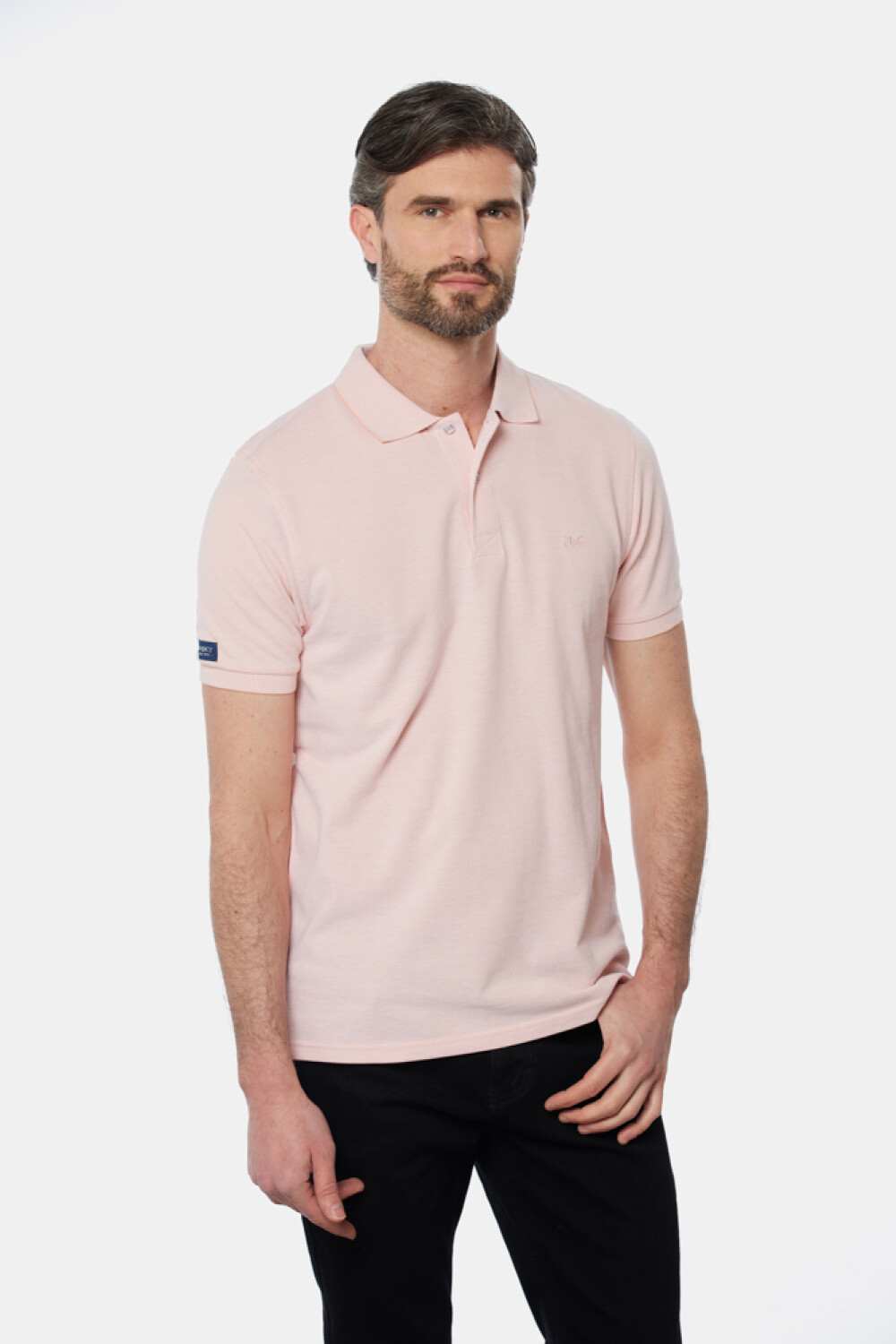 REMERA POLO LISA Rosado