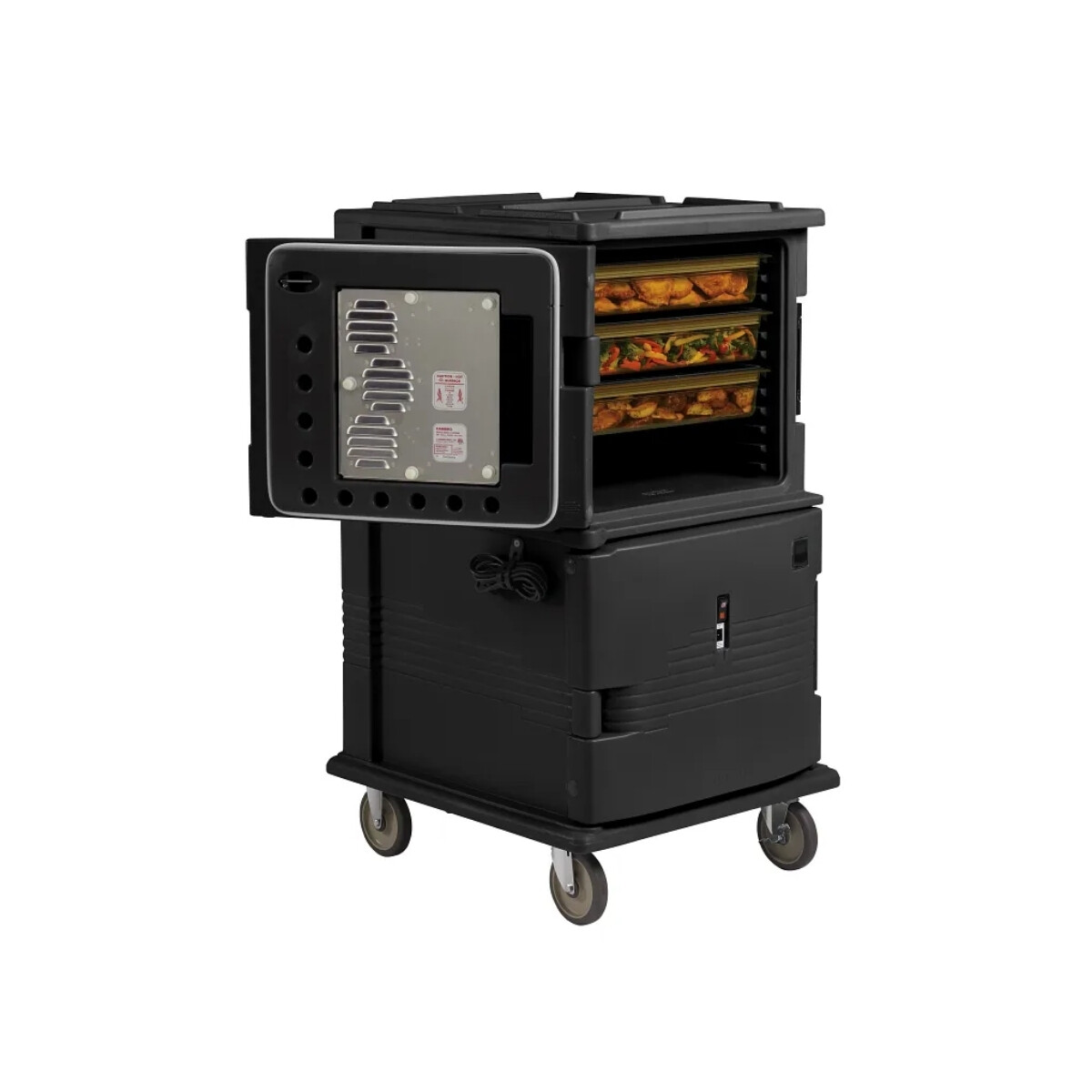 Carro Contenedor Eléctrico Doble 24 GN1/1 Negro 