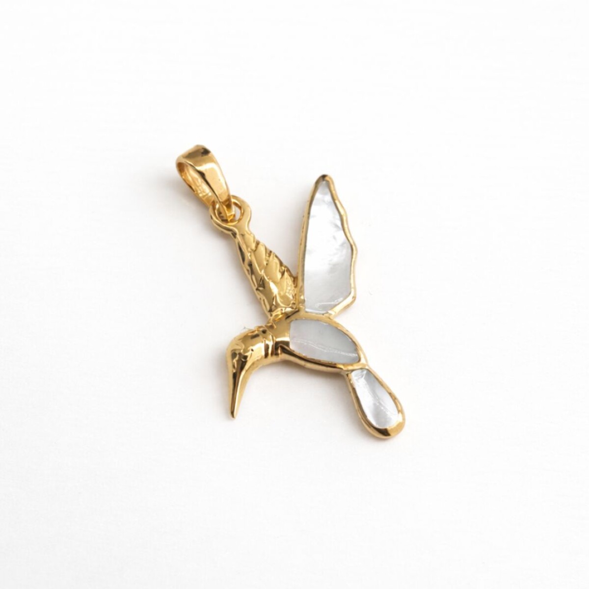 Dije Colibri - Plata y Baño de Oro 