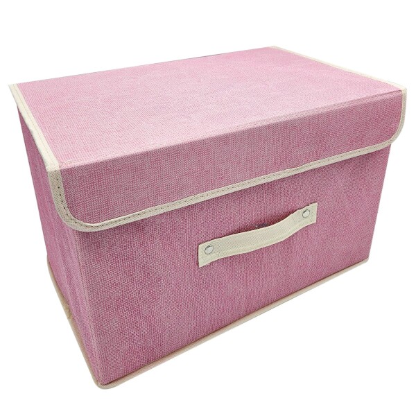 Cajón Caja Baul Organizador Tela Velcro Almacenamiento Ropa Color Variante Rosa