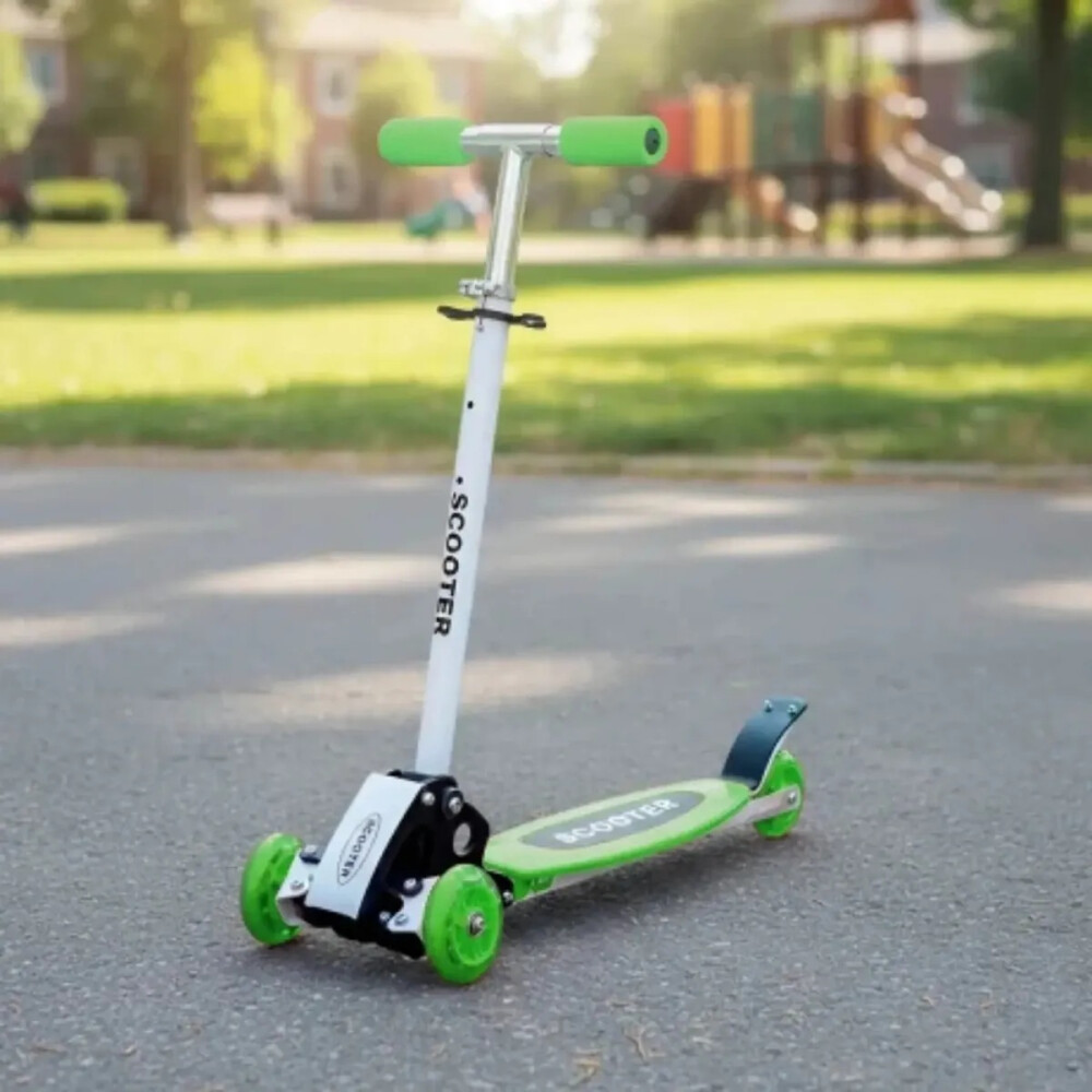 Monopatín Básico Scooter Con Luces Tripatin VERDE