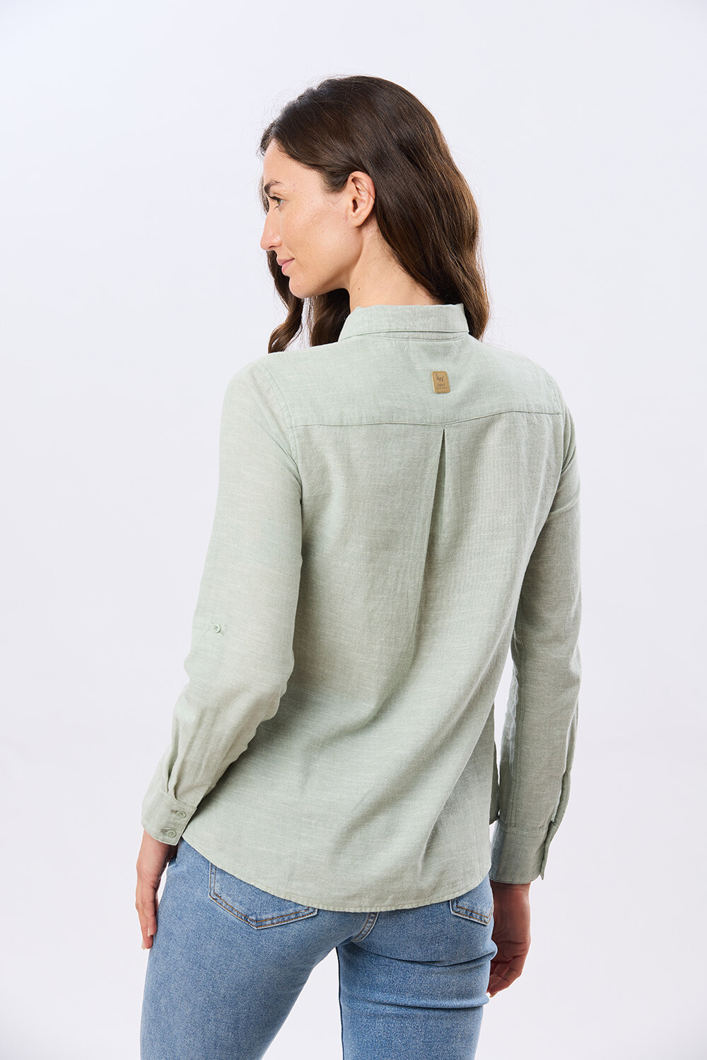 CAMISA LISA DE LINO Menta