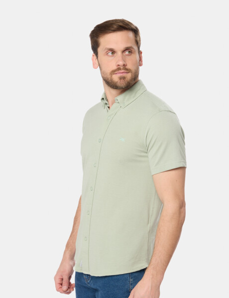 CAMISA LISA EN PIQUE Verde
