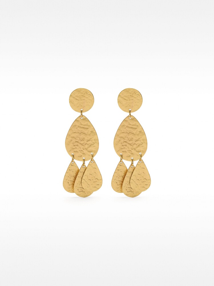 Pendientes Largos Maxi De Brass dorado