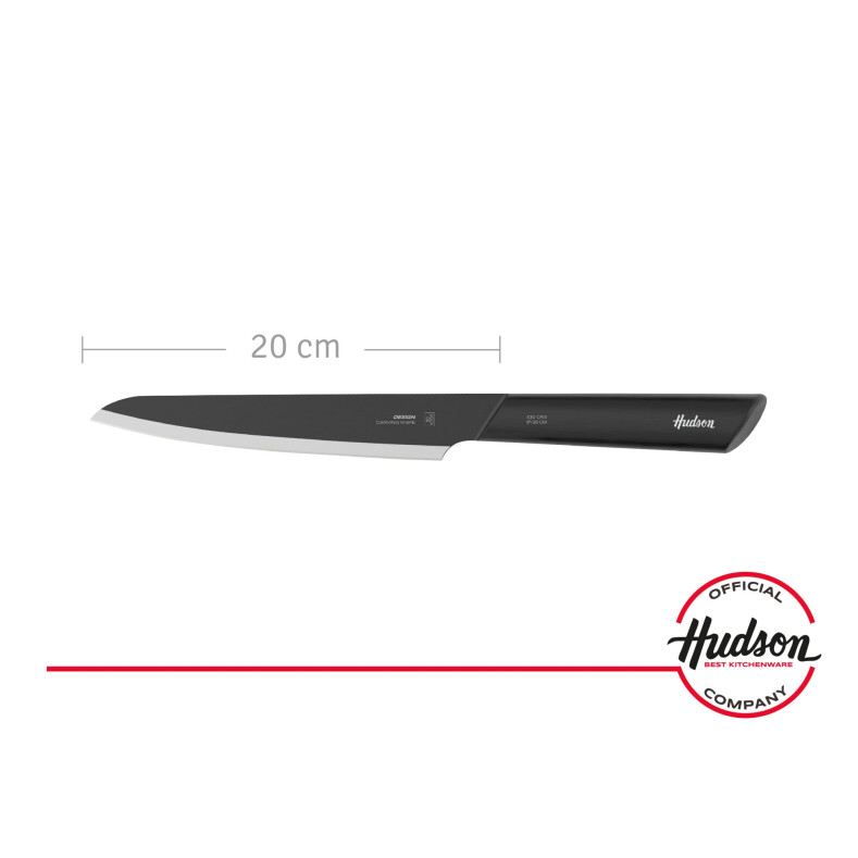 CUCHILLO CARNICERO TRINCHADOR LÍNEA DESIGN HUECO INOX C/ANTIADHERENTE NEGRO CUCHILLO CARNICERO TRINCHADOR LÍNEA DESIGN HUECO INOX C/ANTIADHERENTE NEGRO