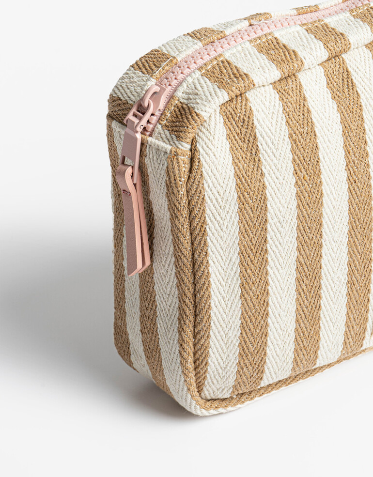 Porta Cosméticos Portacosméticos Rayado - Marron Beige