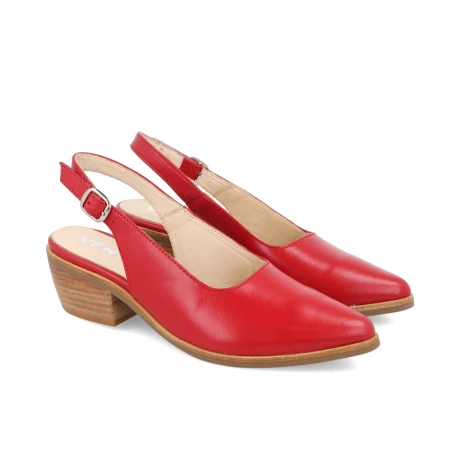 ZUECO VENET - CUERO FELIZZANO ROJO