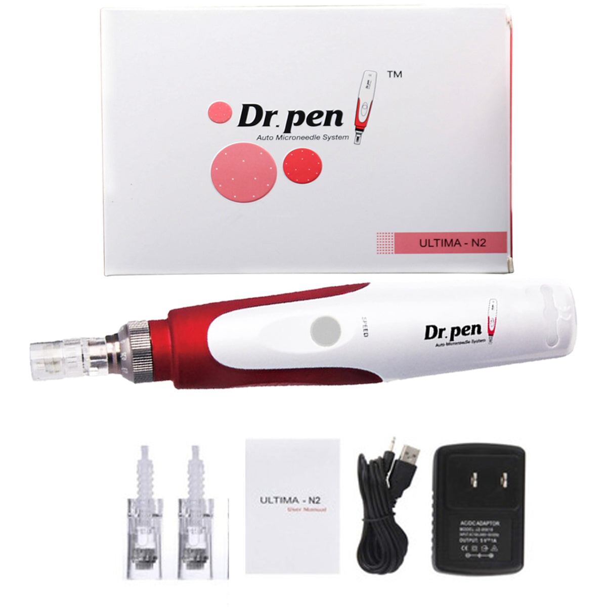 Lápiz Dermapen Anti Acne Arrugas Manchas + Cartuchos 