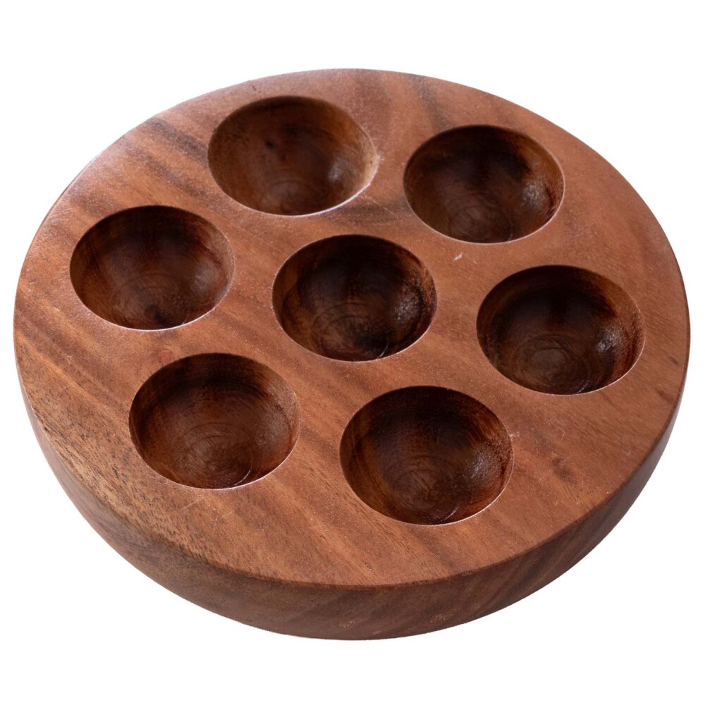 SOPORTE P/HUEVOS MADERA-ACACIA NATURAL-BEIGE 9206