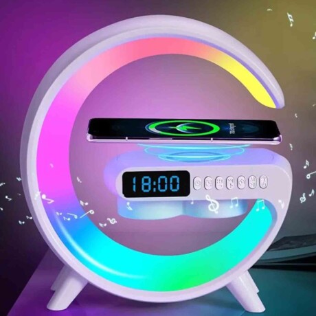 Parlante Bluetooth Inalámbrico C/ Carga Rápida Cel Y Luz Led Blanco