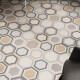 Porcelanato Hexagonal Beige Gris Mate 22X25Cm Piso Pared GAMAS DE BEIGE