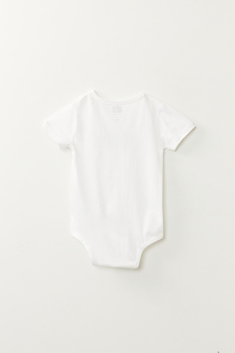 Body manga corta Marvel Blanco
