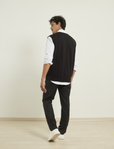 470885 CHALECO HARRINGTON LABEL Negro