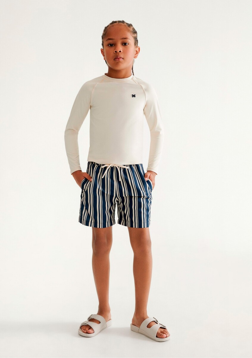 SHORT INFANTIL CON ESTAMPADO - AZUL 