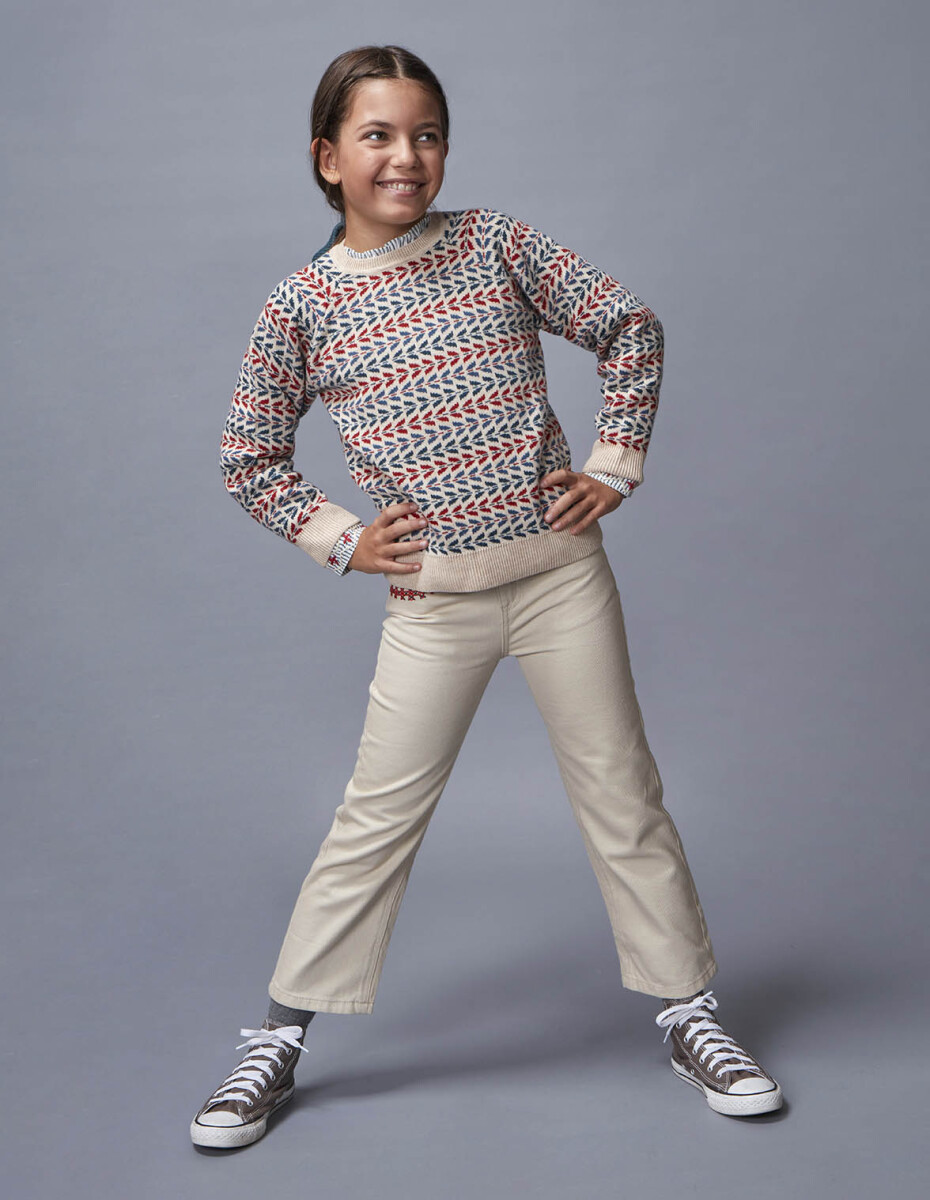 Jsersey De Jaquard Con Lana - Rojo 