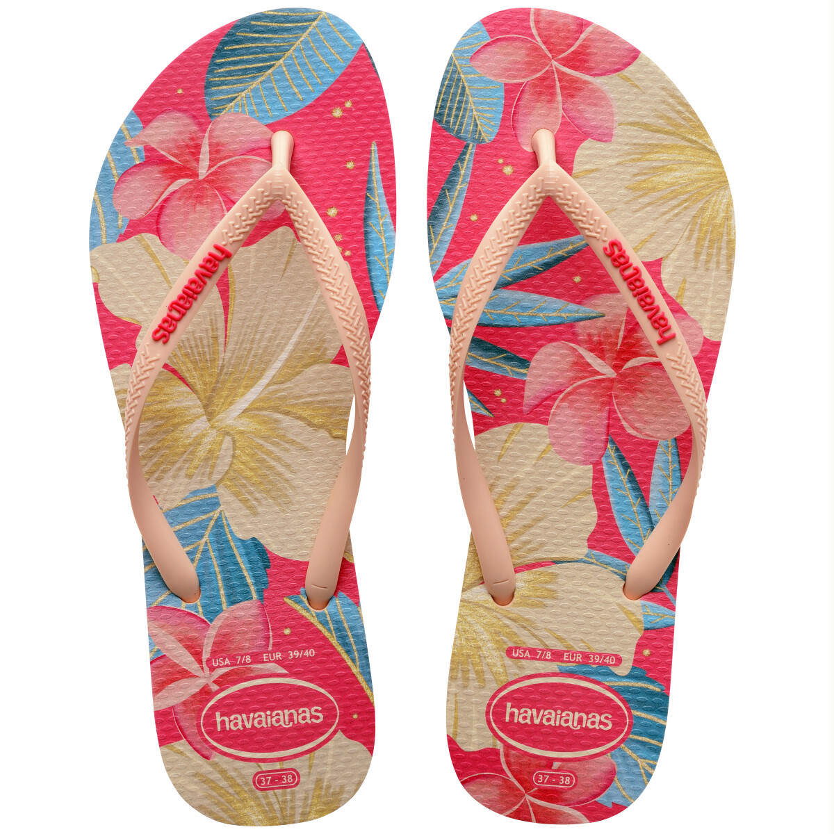 Sandalias de Mujer Havaianas Slim Floral - Rosa 