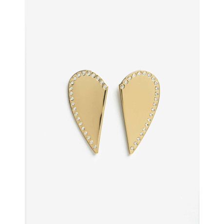 Aros Colgantes Cortos Metal Dorado