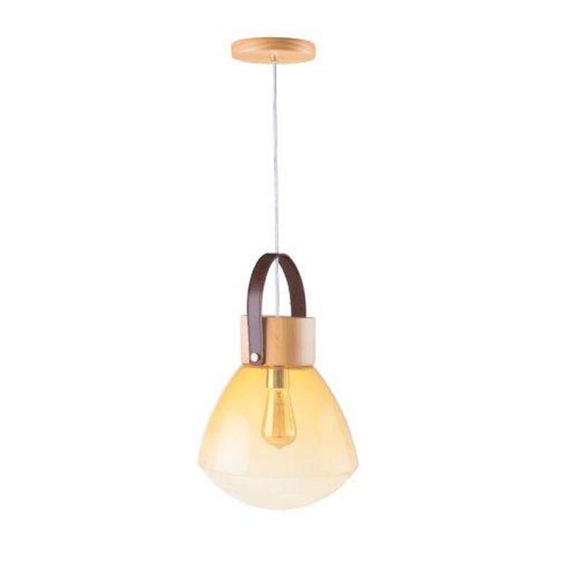 COLGANTE 1 LUZ ''LAMPARDI'' E27. VIDRIO MADERA COLGANTE 1 LUZ ''LAMPARDI'' E27. VIDRIO MADERA