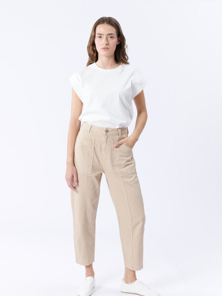 Pantalón Jean Liviano Carrot Beige