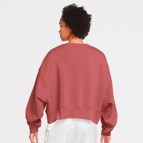Buzo Nike Sportswear Essentials Fleece Os Media Larga De Mujer rosado