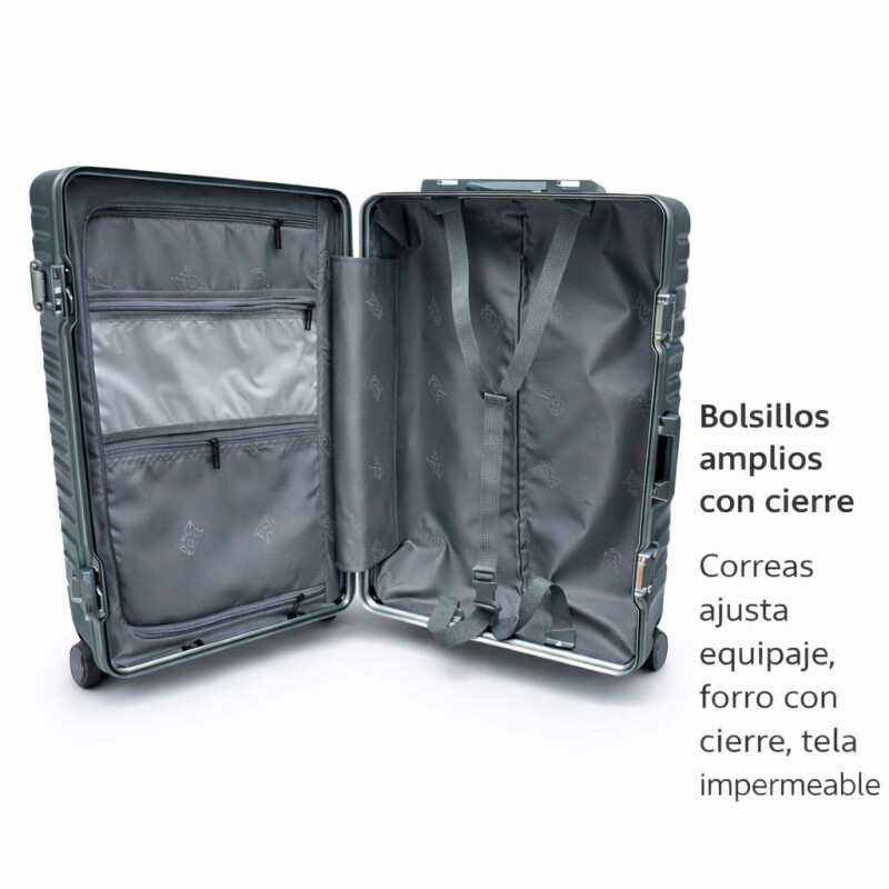 Set de Valijas Rígidas x3 con Ruedas 360° – Equipaje de Viaje Verde