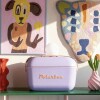 Conservadora Hielera Polarbox Vintage 20lt Con Asada Pop Malva Y Naranja