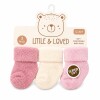 Set x3 medias 0 a 6 meses little & loved rosado