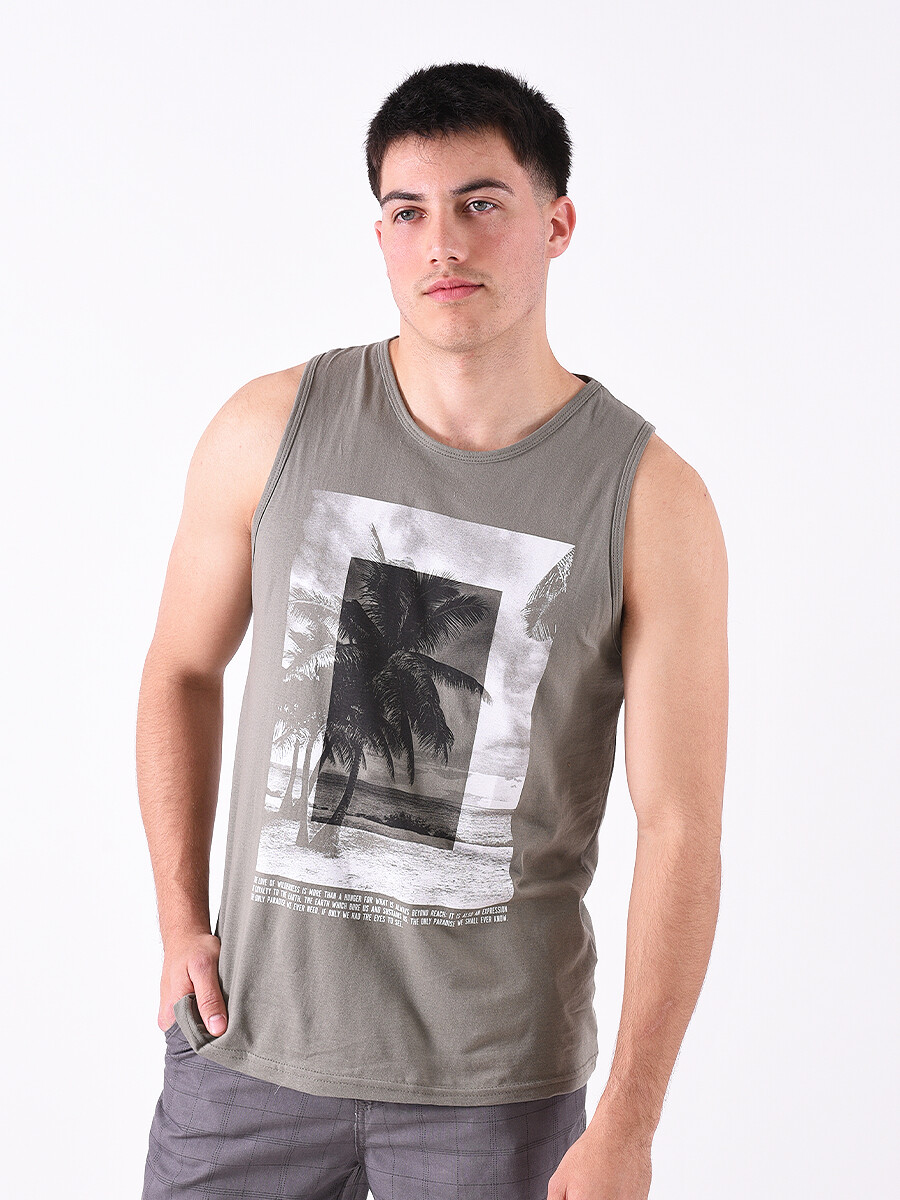 MUSCULOSA PARADISE - OLIVA 