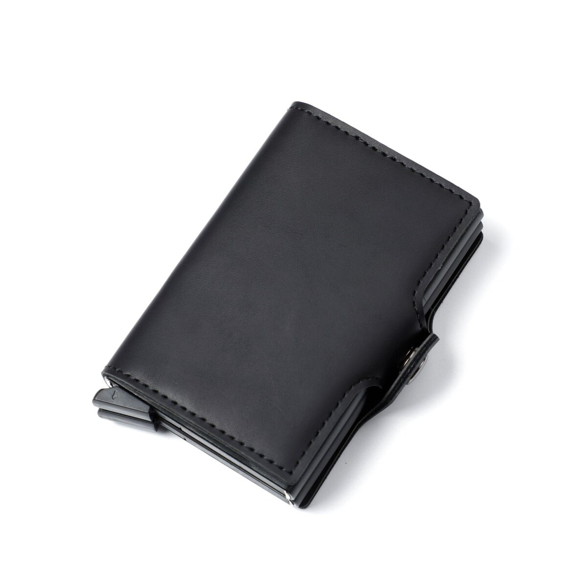Billetera Doble Color Negro Con Protección Rfid 