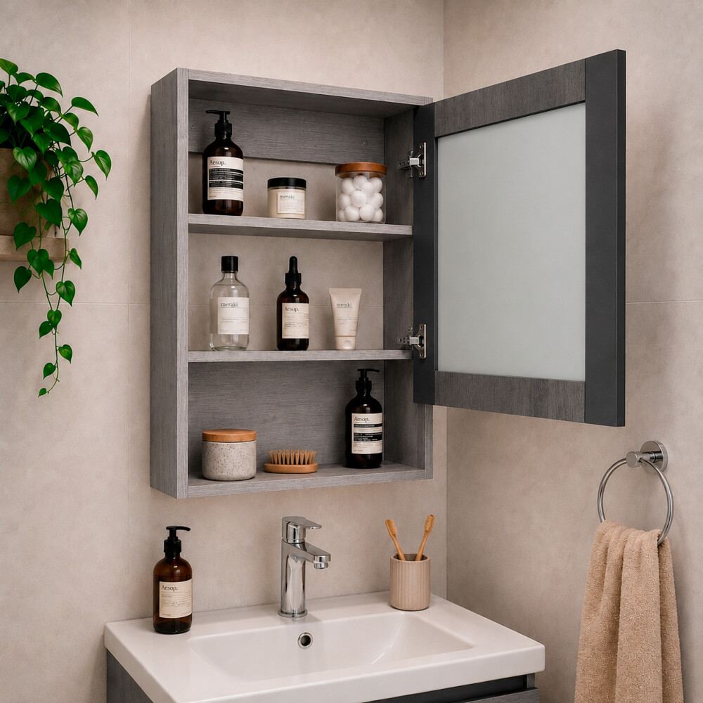 MUEBLE DE BAÑO AÉREO MODELO 2023 -60 / MUEBLE + BACHA + ESPEJO Mueble De Baño Aéreo Modelo 2023 -60 / Mueble + Bacha + Espejo