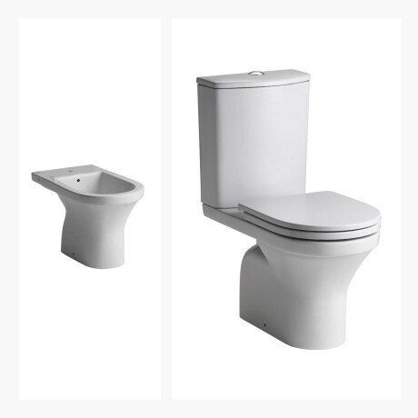 JUEGO INODORO, TAPA, MOCHILA Y BIDET FERRUM LINEA VARESE descarga a 25 cms. 000