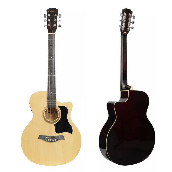 Guitarra Electroacústica para Diestros con Funda Color Natural gui002 Guitarra Electroacústica para Diestros con Funda Color Natural gui002