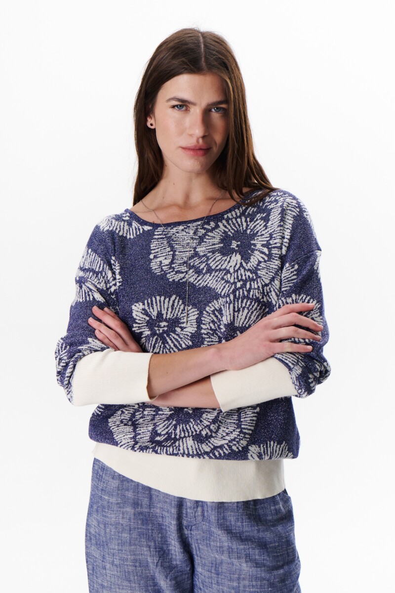 SWEATER FLOR BLINK AZUL