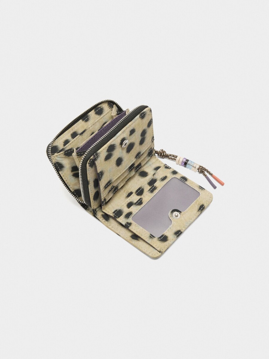 Cartera De Nylon Estampado Animal camel