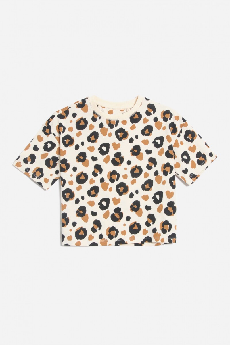 T-shirt animal print - Blanco 