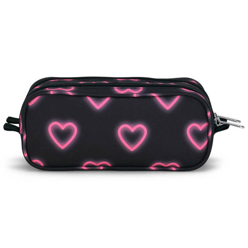 Cartuchera Large Accessory Pouch Happy Hearts Black