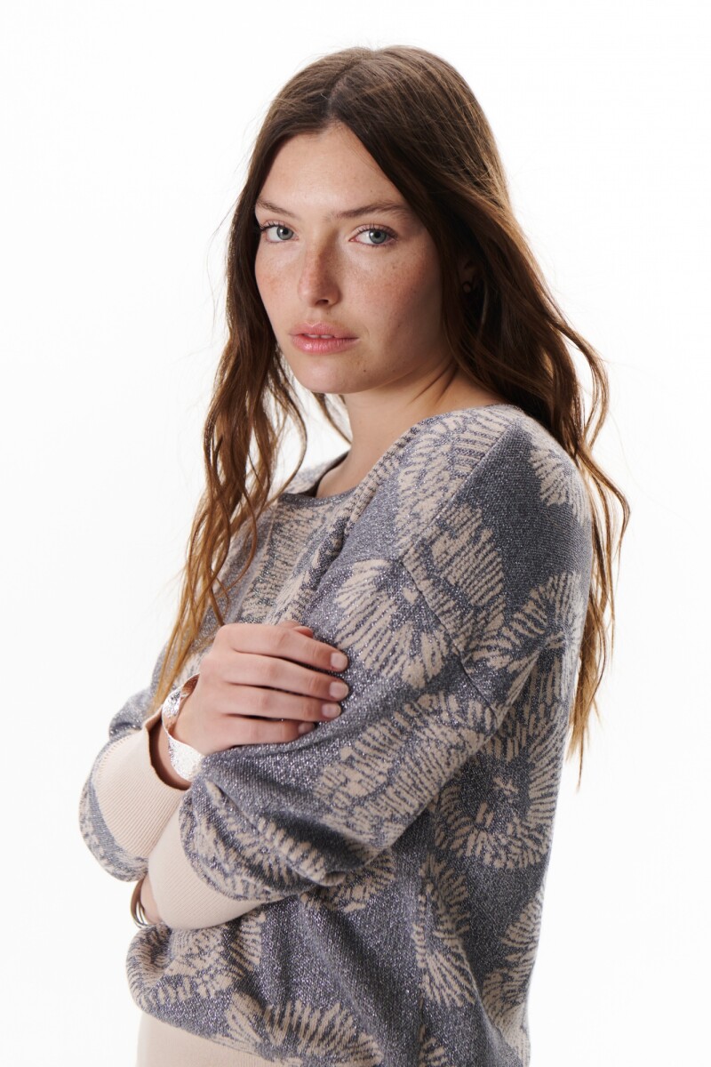 SWEATER FLOR BLINK PLATA