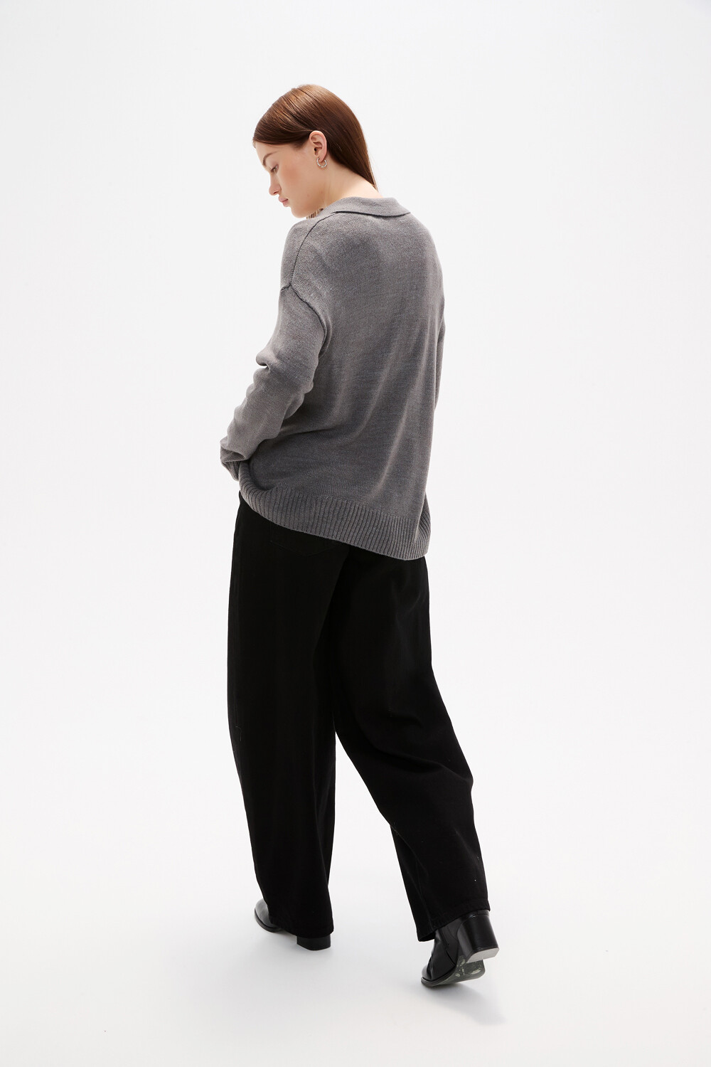 Sweater Dapa Gris Melange Oscuro
