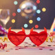 Lentes Corazon Diablito Rojo