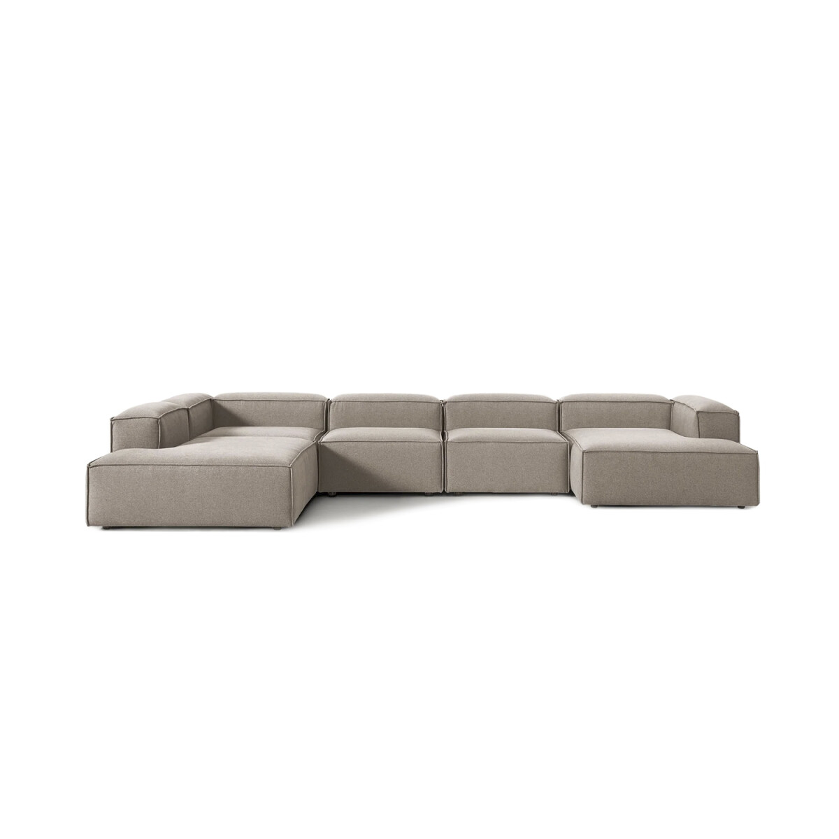 Sillón Nicole Chaise Lounge + Esquinero + Respaldo X2+ Chaise Lounge Simple - Gris 