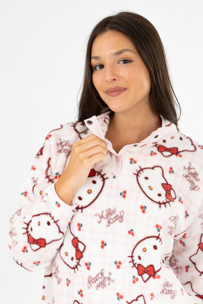 Hoodie coral kitty Rosado