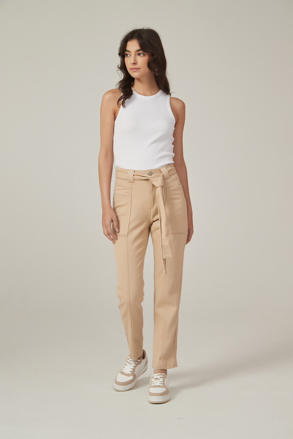 Pantalon Alekina Beige Claro
