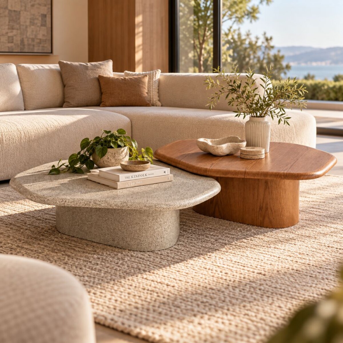 Conjunto de mesas de living Seixos 