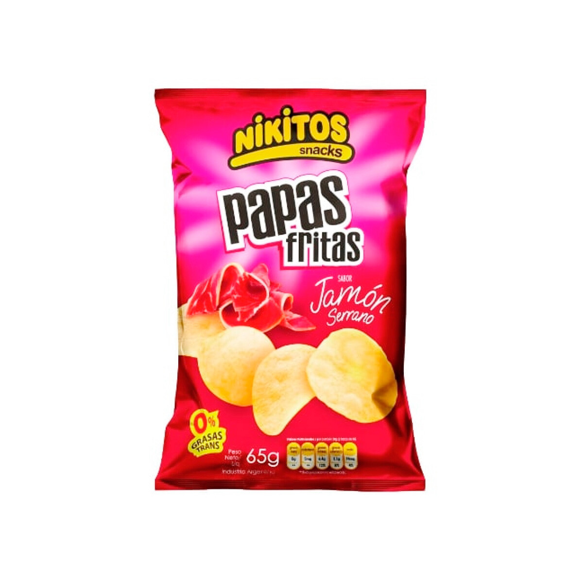 PAPAS MEDIANAS NIKITOS 65 GRS - Jamón Serrano 
