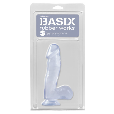 Dildo c/ Ventosa Basix Rubber Works 16.5 cm Clear Dildo c/ Ventosa Basix Rubber Works 16.5 cm Clear