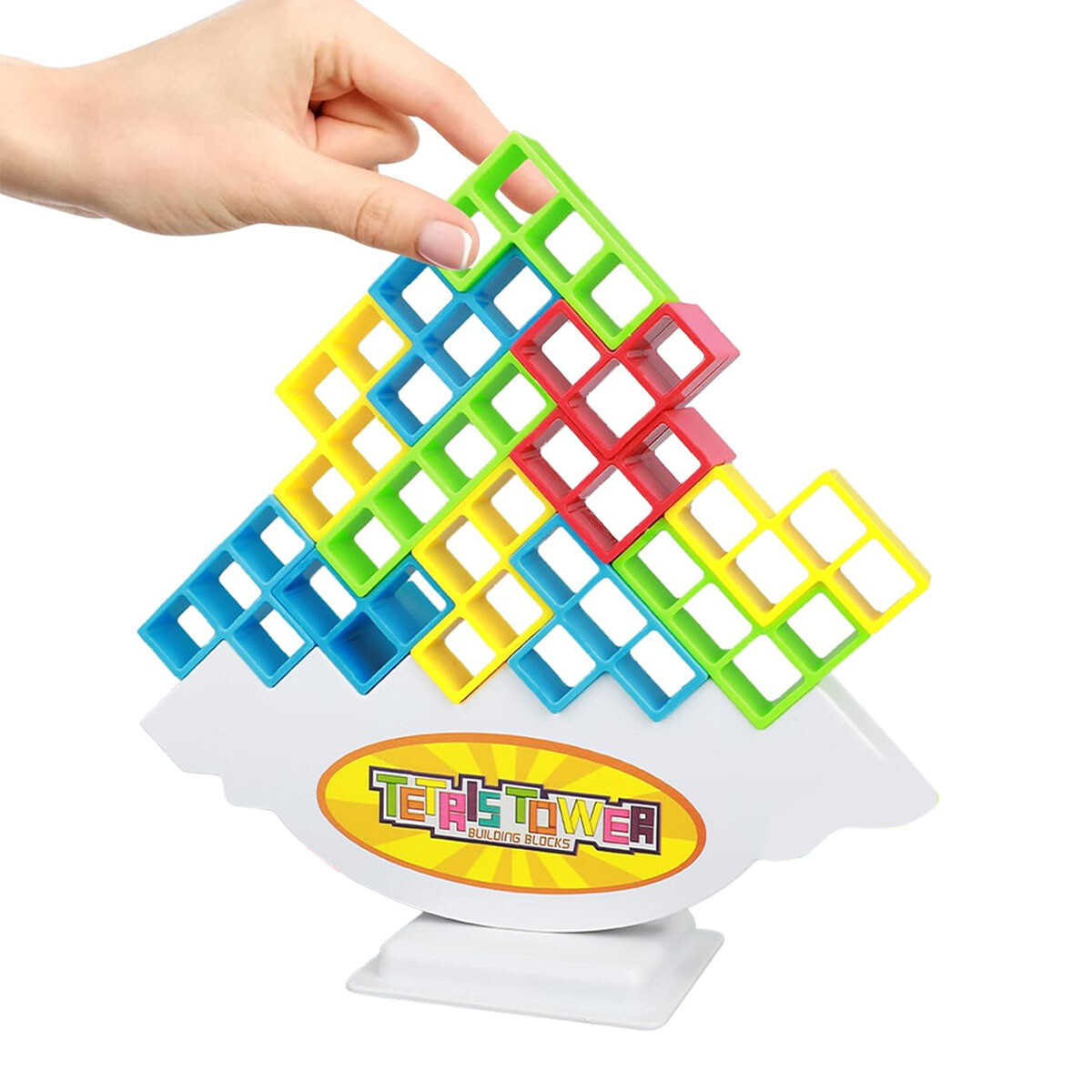 Torre Tetris Juego de Bloques Construcción y Equilibrio 16Pz - Multicolor 