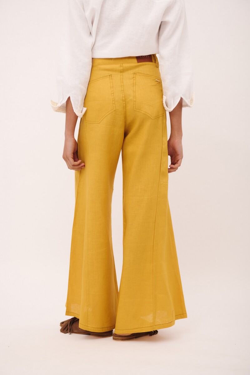 PANTALON WIDE XL LINEN SS26 Pistacho