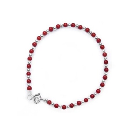 Pulsera Perlitas de Colores Coral