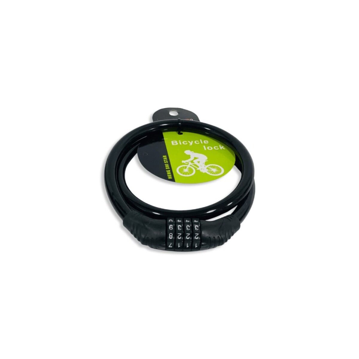 CANDADO PARA BICICILETA CON COMBINACIÓN - NEGRO 